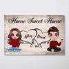 Doll Couple Sitting Home Sweet Home Gift Personalized Horizontal Poster