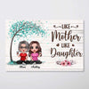 Doll Mother And Daughters Under Heart Tree Personalized Horizontal Poster