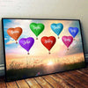Family Balloons Personalized Horizontal Poster