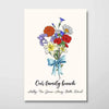 Family Birth Month Flower Pot Personalized Vertical Poster