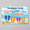 Family Flipflops Summer Personalized Horizontal Poster