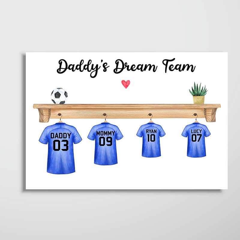 Family Soccer Team Personalized Horizontal Poster - TrendingCustom™️