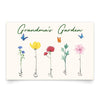 Family Watercolor Flowers Personalized Horizontal Poster (11-16 Kids)