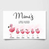 Flamingo Grandma Little Flock Personalized Horizontal Poster