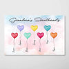 Grandma Sweet Hearts Personalized Horizontal Poster