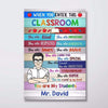 Male Teacher Classroom Welcome Colorful Personalized Vertical Poster