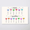 Mom Grandma Heart Balloon Personalized Horizontal Poster (Ver 1-10)