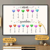 Mom Grandma Heart Balloon Personalized Horizontal Poster (Ver 1-10)