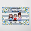 Mother And Daughters Flowers Personalized Horizontal Poster