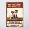 Pawtio Bar & Grill Dogs Personalized Vertical Poster