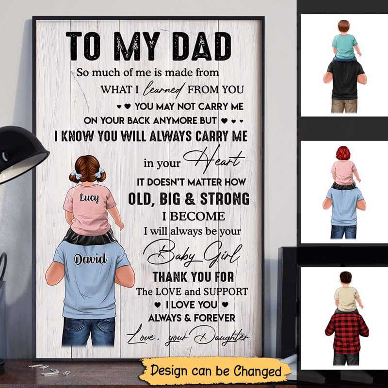 Poster To My Dad Fishing Gift For Dad Dad Gift Dad Birthday Gift