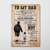 To My Dad From Little Son Daughter Personalized Vertical Poster