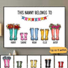 Family Welly Boots Personalized Horizontal Poster