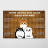 When Visiting My House Cats Personalized Horizontal Poster