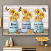 Wife Mom Grandma Flower Vases Personalized Horizontal Poster