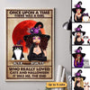 Witch Cat Mom Halloween Personalized Vertical Poster