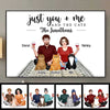 You Me & The Cats Front View Couple Personalized Horizontal Poster