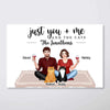 You Me & The Cats Front View Couple Personalized Horizontal Poster