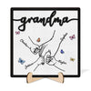 Baby Holding Hands Outline Grandma Mom Personalized 2-Layer Wooden Plaque