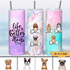 Dog Mom Beautiful Pattern Personalized Skinny Tumbler