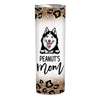 Leopard Dog Mom Personalized Skinny Tumbler (Not Real Glitter)