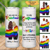 LGBT Couples Standing Personalized Skinny Tumbler