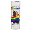 LGBT Couples Standing Personalized Skinny Tumbler