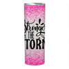 Stronger Than The Storm Breast Cancer Personalized Skinny Tumbler