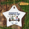 Fishing Partners For Life Couple Personalized Star Ornament