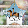 Girl And Her Horse Christmas Personalized Star Ornament