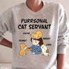 Purrsonal Servant Chibi Girl And Cats Personalized Sweatshirt