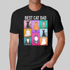 Best Cat Dad Mom Retro Frame Fluffy Cat Personalized Shirt