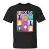 Best Cat Dad Mom Retro Frame Fluffy Cat Personalized Shirt