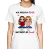 Butterflies Doll Besties Sisters By Heart Personalized Shirt