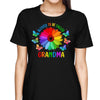 Colorful Daisy Grandma And Butterflies Personalized Shirt