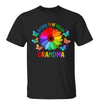 Colorful Daisy Grandma And Butterflies Personalized Shirt