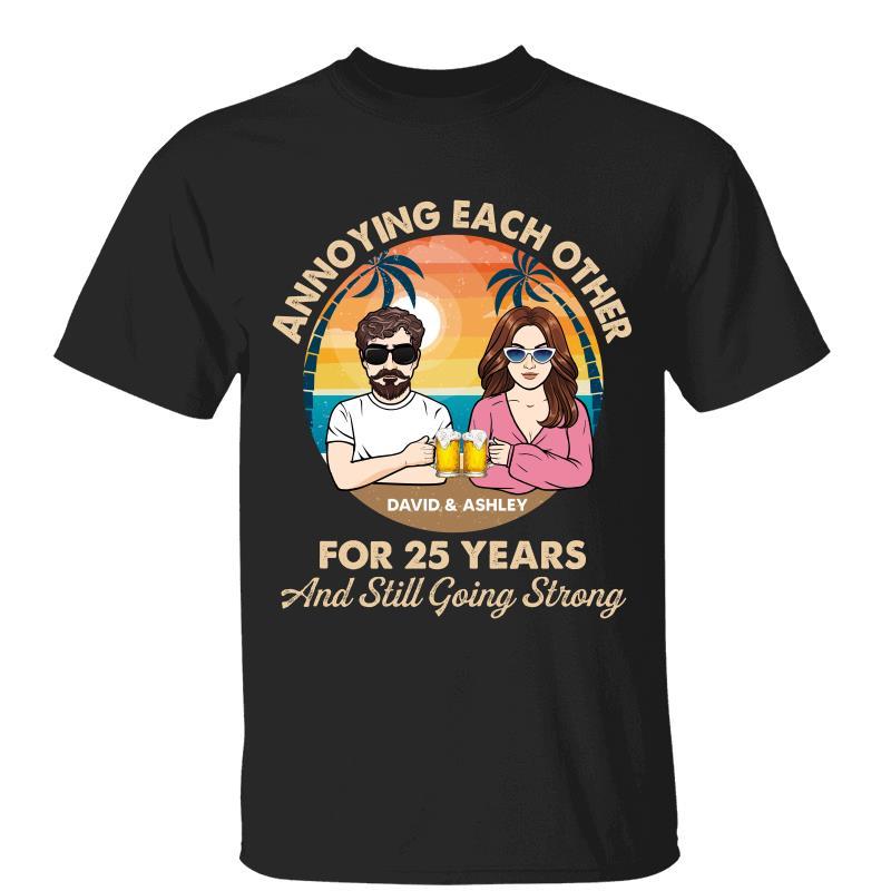 Couple Annoying Each Other Summer Vibe Personalized Shirt