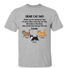 Dear Cat Dad Mom Walking Fluffy Cat Personalized Shirt