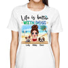 Doll Summer Woman And Dog At Beach Personalized Shirt