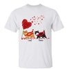 Flying Heart Fluffy Cat Walking Gift For Cat Lovers Personalized Shirt