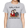 Front View Couple Embrace Together Since Personalized Shirt