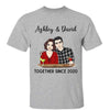 Front View Couple Embrace Together Since Personalized Shirt