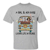 Girl & Dogs Living Life In Peace Hippie Bohemian Girl Personalized Shirt