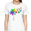 Grandma Colorful Flower Dandelion Flying Hearts Personalized Shirt