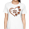 Grandma Mama Mom Auntie Bear Heart Personalized Shirt