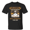 Grandpa And Grandkids Best Friends Retro Personalized Shirt