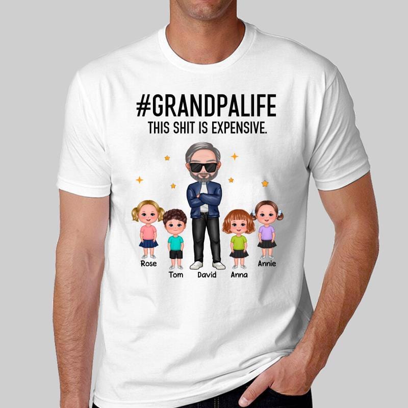 Grandpa Life Doll Man & Kid Personalized Shirt