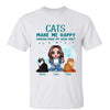 Green Heart Doll Girl Sitting With Cats Personalized Shirt