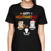 Hallothanksmas Halloween Thanksgiving Christmas Fluffy Cats Personalized Shirt