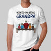 Hooked On Being Grandpa Fishing Personalized Shirt